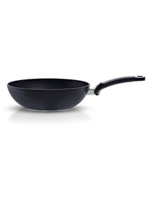 Wok Fissler "Adamant", schwarz, H:12,5cm L:46cm &Oslash;:26cm, Pfannen, Wok, kratzfest, Made in Germany