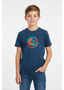 Bade-Shirt Trollkids "Kids Sognefjord T", Kinder, Gr. 116, N-Gr, blau (mystic blau), Jersey, Obermaterial: 100% Polyester, Bikini-Oberteile Bade-Shirt, mit UV-Schutz, atmungsaktiv, schnell trocknend, aus Polyester-Jersey