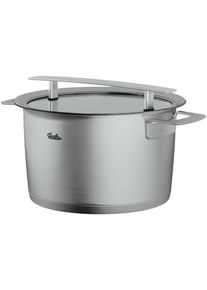 Kochtopf Fissler "Phi Collection", silber (silberfarben), B:27,5cm H:16cm L:35cm &Oslash;:24cm, T&ouml;pfe, Kochtopf, cookstar Allherdboden; Edelstahl 18/10; Made in Germany