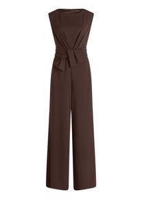 Jumpsuit Vera Mont "Jumpsuit mit weitem Bein", Damen, Gr. 48, EURO, braun (rostbraun), Obermaterial: 95% Polyester PES. 5% Elasthan EL., Overalls Jumpsuit