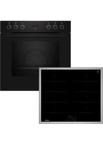 Neff Induktions Herd-Set "EDX4IB0", Energieeffizienz: A, schwarz (schwarz, edelstahl), Herdsets, Unkomplizierte EasyClean-Reinigung & schnelle Powerstufe, Induktions Herd-Set