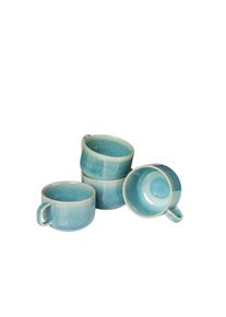 Tasse GIPFELST&Uuml;CK "Tiefer See", blau (blau, gr&uuml;n), 4, Trinkgef&auml;&szlig;e, Tasse