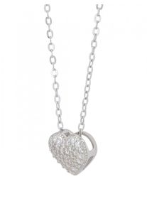 Adelia&acute;s Kette mit Anh&auml;nger ADELIA&acute;S "Adelia's Unisex 925 Silber Halskette mit Anh&auml;nger Herz 43 cm + 3.0 cm" Gr. 43, silber (silber, herz), Halsketten, Damen, Silber 925 (Sterlingsilber), Kette mit Anh&auml;nger