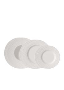 Villeroy & Boch Teller-Set VILLEROY & BOCH "Manufacture Rock Tellerset", wei&szlig;, 6, Porzellan, Geschirr-Sets, Teller-Set, Premium Porzellan