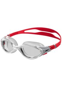 Schwimmbrille Speedo "H Schwimmbrille", rot (clear, rot), Sportbrillen, Herren, Schwimmbrille, mit Markenlogo, f&uuml;r Erwachsene geeignet, formstabiles Material