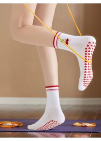 1 pairs Cross-Border Professional Yoga Socks, Cotton Strapping Silicone Anti-Slip Pilates Fitness Dance Floor Socks
