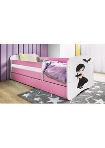 Mid.you , Wei&szlig;, Pink , Holz , Birke , Sperrholz,Schichtholz , H2 , 1-Zonen , links montierbar, rechts montierbar , 80x160 cm , nicht verstellbar ,