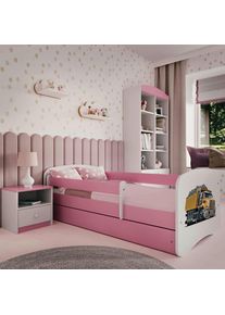 Mid.you , Wei&szlig;, Pink , Holz , Birke , Sperrholz,Schichtholz , H2 , 1-Zonen , links montierbar, rechts montierbar , 80x160 cm , nicht verstellbar ,