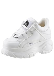 Sneaker Buffalo, Damen, Gr. 41, wei&szlig;, Leder, Schuhe Sneaker, Freizeitschuh, Ugly-Sneaker, Schn&uuml;rschuh mit MemoryFoam-Innensohle