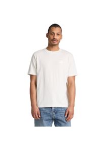 T-Shirt Timberland "Silicon Badge SS Tee", Herren, Gr. L, wei&szlig; (vintage wei&szlig;), Obermaterial: 100% Baumwolle, Shirts T-Shirt, aus Baumwolle, in den Gr&ouml;&szlig;en S bis XXXL