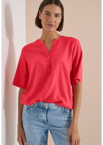 Schlupfbluse Cecil, Damen, Gr. L (42), rosa (coral), Web, Obermaterial: 100% Viskose, figurumspielend h&uuml;ftbedeckend, V-Ausschnitt, Blusen Schlupfbluse, Elastischer Saum