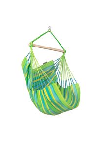 La Siesta H&auml;ngesessel, Gelb, Gr&uuml;n, Hellgr&uuml;n, Holz, Textil, Bambus, 90x145x140 cm, wetterbest&auml;ndig, UV-best&auml;ndig, regenabweisend, Gartenm&ouml;bel, Gartenschaukeln, H&auml;ngesessel
