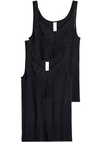 Achselhemd Speidel "Natalie", Damen, Gr. 46, N-Gr, schwarz, Feinripp, Obermaterial: 100% Baumwolle, unifarben, bequem, tiefer V-Ausschnitt, Unterhemden Achselhemd, Baumwolle, eng, bequem, V-Ausschnitt, feminin, vielseitig