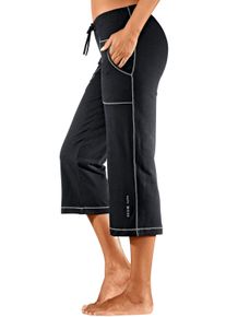 H.I.S. Caprihose H.I.S, Damen, Gr. 52/54, N-Gr, schwarz, Strick, Obermaterial: 95% Baumwolle, 5% Elasthan, unifarben, bequem 3/4-L&auml;nge, Hosen Caprihose, mit geradem Bein Eingrifftaschen, Loungewear, Topseller