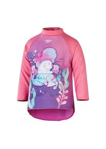Speedo Rash-top voor meisjes in zeemeerminnenstijl (Roze/paars)