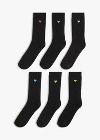 Termostrumpor med ekologisk bomull (6-pack) - svart - storlek 39-42 - bonprix