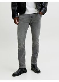 Jack & Jones Regular-fit-Jeans JACK & JONES "JJICLARK JJORIGINAL HA 224 NOOS", Herren, Gr. 33, L&auml;nge 32, schwarz denim, Denim/Jeans, Obermaterial: 61% Baumwolle, 29% Polyester, 8% Lyocell, 2% Elasthan, Abriebeffekte, regular fit lang, Jeans Regular-fit-Jeans, Baumwollmischung, regular fit