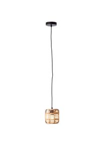 Brilliant Pendelleuchte "Crosstown", schwarz (holz hell, schwarz), 1, &Oslash; 16cm H: 127cm, 1 Stk., Leuchten, H&auml;ngelampe 16cm holz, Pendelleuchte