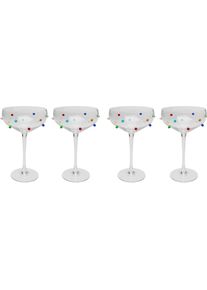 Glas KARE DESIGN "Party Dots", mehrfarbig, B:11cm H:18,5cm, Glas, Trinkgef&auml;&szlig;e, Glas, Cocktail-, Wasser- oder Weinglas