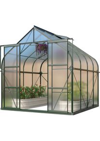 Gew&auml;chshaus Vitavia "Dione 6700", gr&uuml;n (smaragdgr&uuml;n), B:263,5cm H:254,5cm T:258cm, Gew&auml;chsh&auml;user, Gew&auml;chshaus, Alu-Profile, Stahlfundamentrahmen, 4 mm Hohlkammerplatten