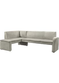 Eckbank exxpo - SOFA FASHION "Cortado, elegant und modern mit hohem Sitzkomfort", taupe, B:245cm H:88cm T:156cm, Webstoff fein (Zusammensetzung: 95% PES, 10 NY), Sitzb&auml;nke, Eckbank, hohe Bodenfreiheit, sch&ouml;ne Detailverarbeitung, wahlweise Lederbezug