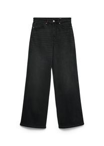 V&eacute;ro Moda Weite Jeans VERO MODA "VMOLIVIA STRETCH HR WIDE JNS LI1101 NOOS", Damen, Gr. XXL, L&auml;nge 30, schwarz denim, Denim/Jeans, Obermaterial: 69% Baumwolle, 27% Polyester, 3% Viskose, 1% Elasthan, unifarben, oversize lang, Jeans Weite Jeans, Baumwollmischung, high waist, wide fit