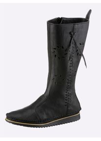 Stiefel Andrea Conti, Damen, Gr. 39, schwarz, Leder, Rindsleder, Schuhe Stiefel