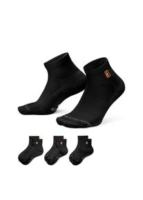 Sportsocken Nike "U NK ED ELVD ANK 3P TENNIS 144", Damen, Gr. L (42/45), schwarz (multi, color2), Obermaterial: 69% Baumwolle, 29% Polyester, 2% Elasthan, Socken Sportsocken, f&uuml;r Erwachsene