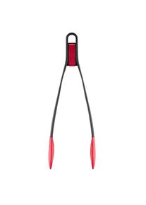 Kochzange Tefal "Ingenio+", rot (schwarz, rot), B:14cm H:4cm L:35,6cm, Kunststoff, Silikon, K&uuml;chenzangen, Kochzange, Verriegelungssystem, Silikon-Sicherheitsring, hitzebest&auml;ndig - 230C