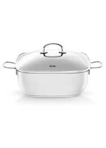 Br&auml;ter Fissler "Secural", silber (silberfarben), B:29,5cm H:19cm L:40cm &Oslash;:28cm, T&ouml;pfe, Br&auml;ter, backofengeeignet