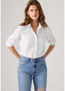 Levi's Hemdbluse LEVI'S "CARLILE CLASSIC POPLIN SHIRT", Damen, Gr. XS (34), hellwei&szlig;, Web, Obermaterial: 100% Baumwolle, normal h&uuml;ftbedeckend, Manschette, Blusen Hemdbluse, Klassischer Hemdblusenkragen