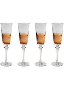 Glas KARE DESIGN "Mimi Amber", orange, B:7cm H:24,4cm, Glas, Trinkgef&auml;&szlig;e, Glas, Rotwein-, Sekt- oder Wasserglas