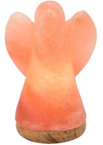 WAGNER LIFE DESIGN Salzkristall-Tischlampe "Engel", orange, H: 19cm, 1 Stk., Leuchten, Handgefertigt aus Salzkristall - jeder Stein ein Unikat, H: ca.19 cm, Salzkristall-Tischlampe