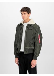 Bomberjacke Alpha Industries "B15-3 TT", Herren, Gr. XL, schwarz olive, Web, Obermaterial: 100% Nylon, unifarben, regular fit normal, Rippb&uuml;ndchen, Jacken Bomberjacke, Kunstfaser, regular fit