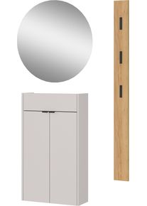 Garderoben-Set Germania "GW-Ameca", kaschmir, navarra, eiche, nachbildung, B:90cm H:200cm T:22cm, Spanplatte, Kastenm&ouml;bel-Sets, Garderoben-Set, Garderoben-Set bestehend aus Schuhschrank und Spiegel