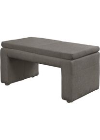 Hockerbank exxpo - SOFA FASHION "Cortado", grau (braun), B:101cm H:49cm T:53cm, Webstoff fein (Zusammensetzung: 95% PES, 10 NY), Hocker, Hockerbank, hohe Bodenfreiheit, sch&ouml;ne Detailverarbeitung