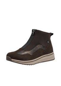 Sneakerboots Rieker, Damen, Gr. 41, braun, Lederimitat, Textil, Schuhe Sneakerboots, Stiefelette, High-Top Sneaker mit Rei&szlig;verschluss vorne