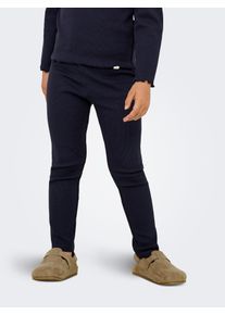 Leggings KIDS Only "KMGTRINNY SOLID LEGGING JRS NOOS", M&auml;dchen, Gr. 98, N-Gr, blau (night sky), Jersey, Obermaterial: 95% Baumwolle, 5% Elasthan, unifarben, figurbetont lang, Hosen Leggings, Baumwollmischung, figurbetont