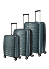 Trolleyset Travelite "AIR BASE 3-teilig Reisekoffer Hartschale", Damen, ice blau, Polypropylen, Koffer-Sets Trolleyset, mit TSA-Schloss und bruchfester Polypropylen-Schale