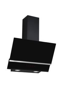 Amica Kaminhaube "KHF 684 611 S", Energieeffizienz: A++, wei&szlig;, neutral, B:80cm H:114cm T:38cm, Dunstabzugshauben, Modernes Schwarz, helles Licht &ndash; flexibel und im Nu sauber, Kaminhaube