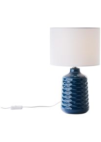 Brilliant Tischleuchte "Ilysa", blau (blau, wei&szlig;), 1, &Oslash; 25cm H: 42cm, Leuchten, &Oslash; 25 cm, E14, Keramik/Metall/Textil, Tischleuchte