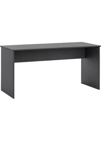 Schreibtisch Schildmeyer "METZ, Breite 144 cm, modernes & zeitloses Design, MADE IN GERMANY", grau (anthrazit, anthrazit, anthrazit), B:144cm H:73,6cm T:65cm, Tische, Schreibtisch, Einfache Montage mit verst&auml;ndlicher Aufbauanleitung, MADE IN GERMANY
