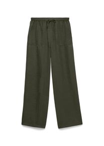 V&eacute;ro Moda Schlupfhose VERO MODA "VMMELANEY HW LOOSE PANT WVN GA NOOS", Damen, Gr. XL, N-Gr, gr&uuml;n (forest night), Web, Obermaterial: 100% Polyester, unifarben, loose fit lang, Hosen Schlupfhose, Kunstfaser, loose fit