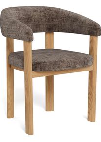 Esszimmerstuhl ACTONA GROUP "Polsterstuhl", , matt eiche, matt eiche, braun, B:60cm H:78cm T:54cm, Massivholz, St&uuml;hle, Esszimmerstuhl, Esszimmerstuhl, Beine aus massiver Eicher, lackiert