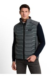 Steppweste Tom Tailor, Herren, Gr. XL, grau (schwarzest olive), Steppware, Obermaterial: 100% Polyester. Futter: 100% Polyester, unifarben mit Farbeinsatz, regular fit h&uuml;ftbedeckend, Rundhals, Westen Steppweste, mit Stehkragen udn Rei&szlig;verschluss