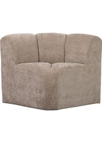 Sofa-Eckelement Woood "Mojo mit R&uuml;ckenlehne und Jacquard-Rippenbezug B 83 x T 83 x H 83 cm", beige (dunkel sand), B:83cm H:83cm T:83cm, Polsterelemente, Sofa-Eckelement, Ausgezeichnete Verschlei&szlig;festigkeit, Tragkraft 120 kg, kombinierbar