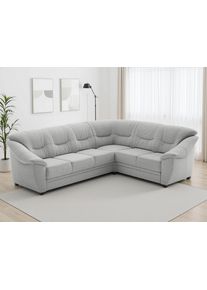 Sit & More Ecksofa SIT & MORE "Savona", silber, B:262cm H:90cm T:212cm, Sofas, Ecksofa, mit Federkern, optional mit Bettfunktion