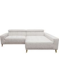 Ecksofa OTTO HOME "Greve", beige (silber), B:248cm H:72cm T:172cm, 100% Polyester, Sofas, Ecksofa