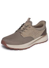 Slip-On Sneaker Skechers "SLADE ULTRA-COLORADO", Herren, Gr. 48,5, taupe, Lederimitat, Textil, Schuhe Slip-On Sneaker, Schlupfschuh, Freizeitsneaker mit Gummizug und Slip ins-Funktion