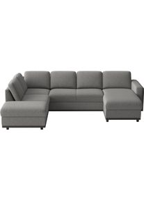 Sit & More Wohnlandschaft SIT & MORE "Cordoba", anthrazit, B:305cm H:85cm T:212cm, 100% Polyester, Sofas, Wohnlandschaft, wahlweise mit Bettfunktion und Bettkasten oder Stauraum